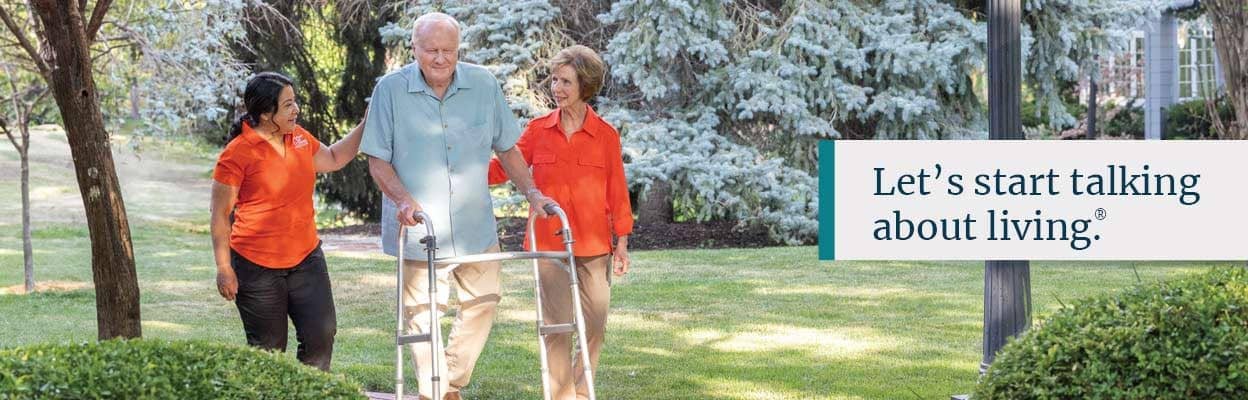 Family touring senior care options in Snohomish County